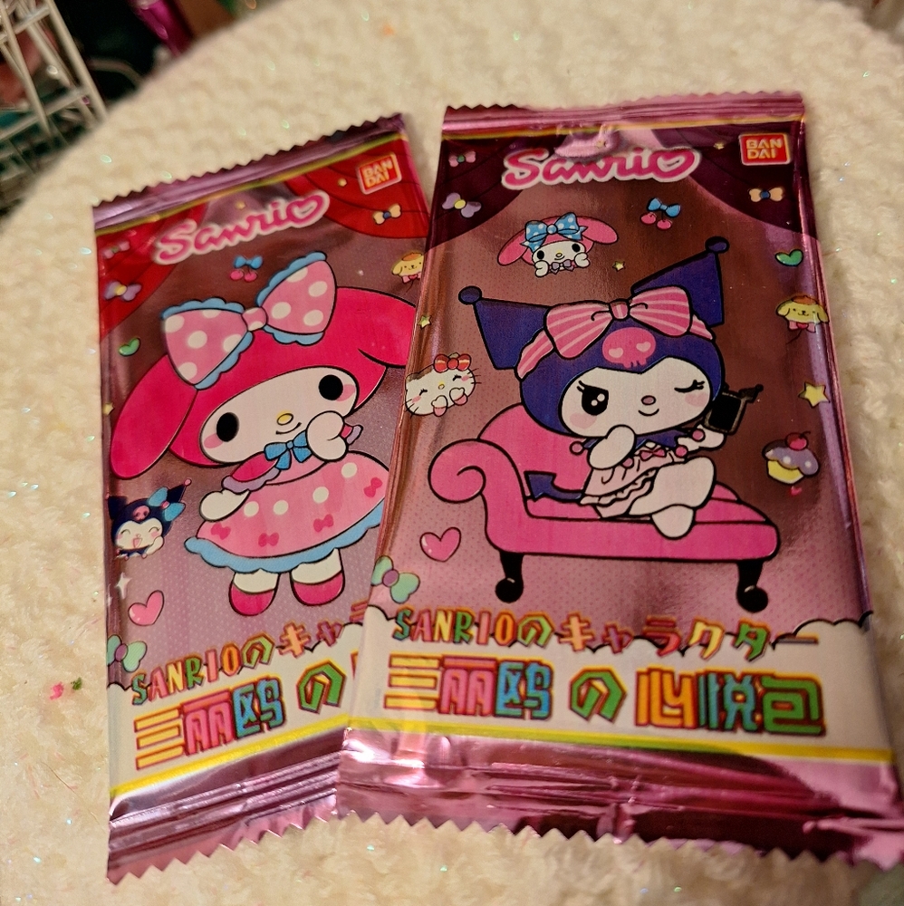 Sanrio Character Trading Card Packs Set Iof 2 New